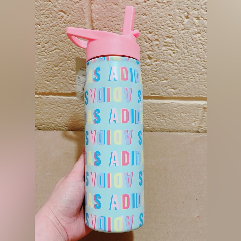 Brand NEW Adidas Steel Straw Metal Bottle 600 ML